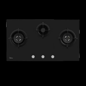 Midea Gas Cooktop 90cm 3 Burner Black Glass