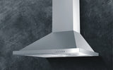Polo Canopy Rangehood 60cm 750m3/h max. extraction Stainless Steel with Push Button Control