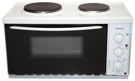 Award Benchtop Electric Oven with Hotplates White