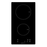 Parmco Domino Induction Cooktop 30cm 2 Zones Black Glass