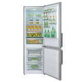 Midea Bottom Mount Fridge/ Freezer 321L Stainless Steel with Reversible Door