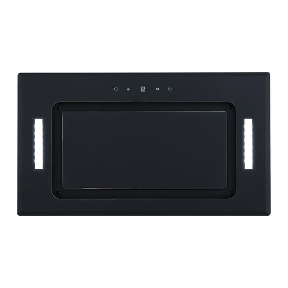 Parmco Powerpack Rangehood 52cm 1,000 m3/h max. extraction Black Glass with Touch Control