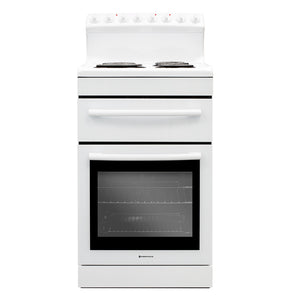Parmco Freestanding Electric Stove 54cm 6 Function 70L with Coil Elements White