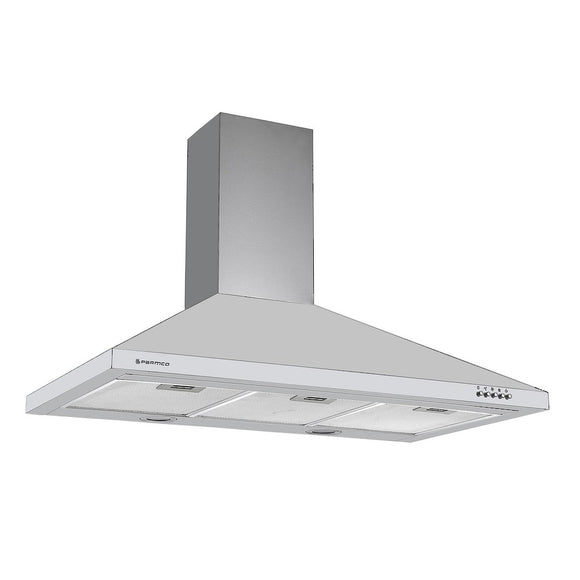 Parmco Canopy Rangehood 90cm 500m3/h max. extraction Stainless Steel with Push Button Control