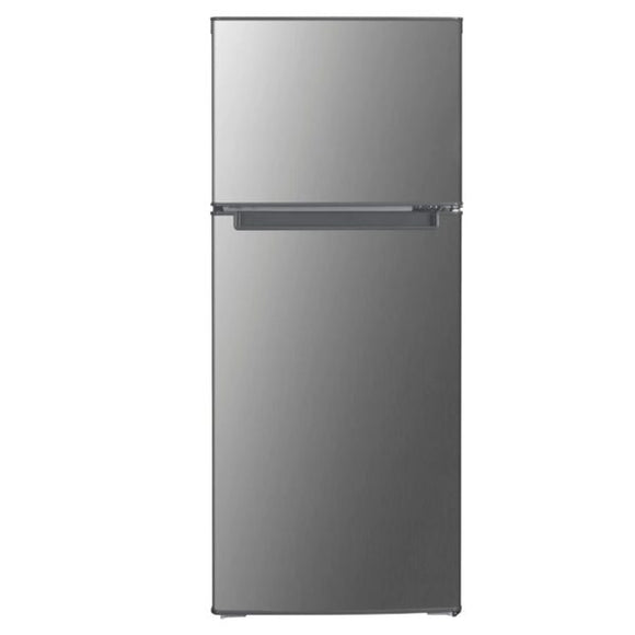 Midea Imprasio Top Mount Fridge/ Freezer 125L Stainless Steel with Reversible Doors