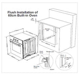 Award Built-in  Electric Oven 60cm 6 Function 70L Stainless Steel