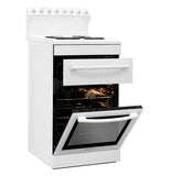 Parmco Freestanding Electric Stove 54cm 6 Function 70L with Coil Elements White