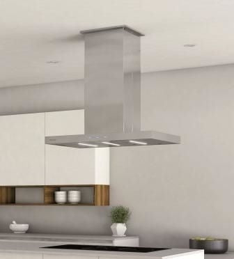 Award Island T Model Rangehood Advance Series 120cm 1,200m3/h max. extraction Stainless Steel with Push Button Control and Remote Ceiling Motor