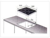 Award Built-In Electric Oven 60cm 6 Function 70L Stainless Steel and Award Ceramic Cooktop 60cm Black Glass with Knobs
