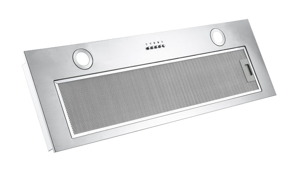 Polo Powerpack Rangehood 90cm 700m3/h max. extraction Stainless Steel with Push Button Control