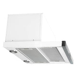 Parmco Slide Out Rangehood 60cm 700m3/h max. extraction White with Push Button Control