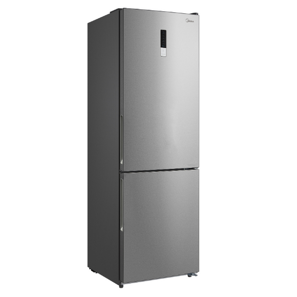 Midea Bottom Mount Fridge/ Freezer 321L Stainless Steel with Reversible Door