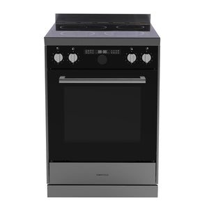 Parmco Freestanding Electric Stove 60cm 16 Function 76L with Ceramic Cooktop  Black