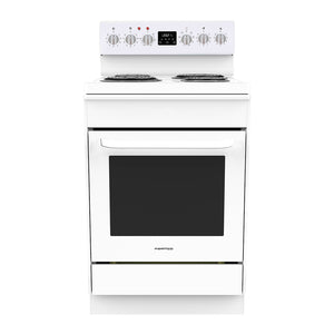 Parmco Freestanding Electric Stove 60cm 8 Function 76L with Coil Element Cooktop White