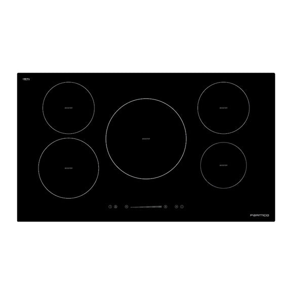 Parmco Induction Cooktop 90cm 5 Zones Black Glass