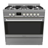 Parmco Freestanding Electric Stove 90cm 8 Function 123L with Gas Cooktop Stainless Steel