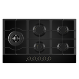 Midea Gas Cooktop 90cm 5 Burner Black Glass