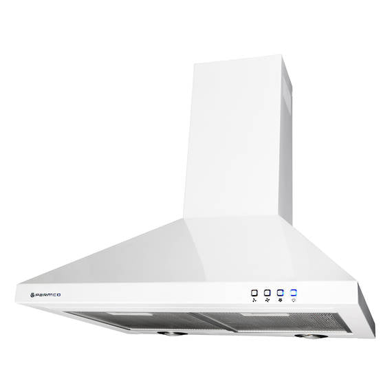Parmco Canopy Rangehood 60cm 1,000m3/h max. extraction White with Push Button Control