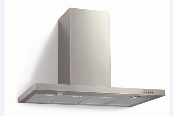 Polo T Model Rangehood 120cm 1,000m3/h max. extraction Stainless Steel with Push Button Control