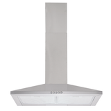 Vision Canopy Rangehood 60cm 350m3/h max. extraction Stainless Steel with Push Button Control