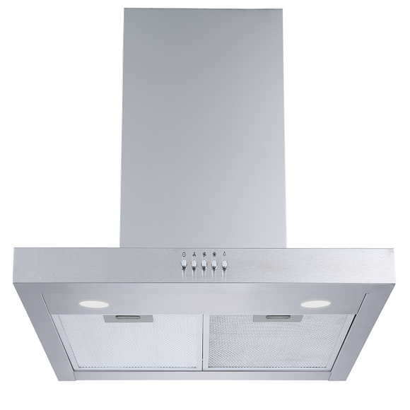 Midea T Model Rangehood 60cm 800m3/h max. extraction Stainless Steel with Push Button Control