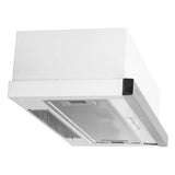 Parmco Slide Out Rangehood 60cm 440m3/h max. extraction White with Slide Control