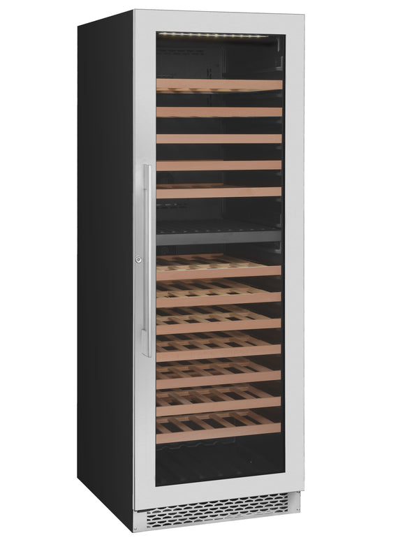 Award Upright Wine Fridge Dual Zone 60cm 154 Bottle Capacity Stainless Steel