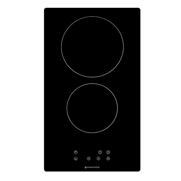 Parmco Domino Ceramic Cooktop 30cm  Black Glass with Touch Control