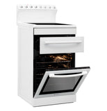 Parmco Freestanding Electric Stove 54cm 6 Function 70L with Ceramic Cooktop White